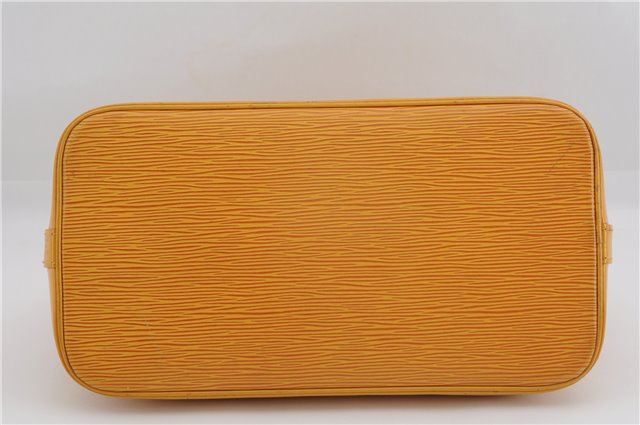 Authentic Louis Vuitton Epi Alma PM Hand Bag Yellow M52149 LV 3016F