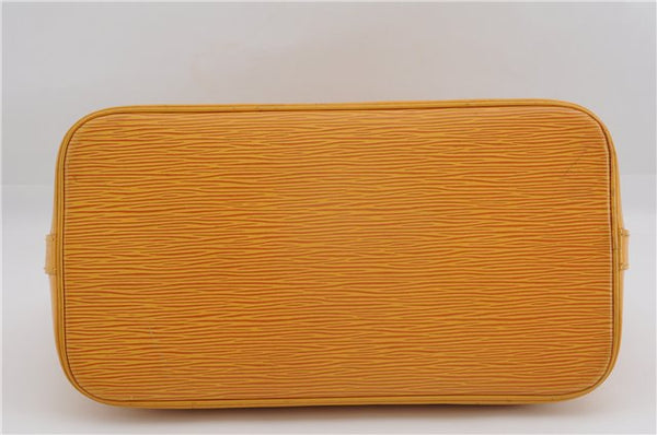 Authentic Louis Vuitton Epi Alma PM Hand Bag Yellow M52149 LV 3016F