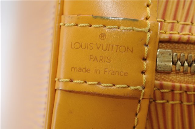 Authentic Louis Vuitton Epi Alma PM Hand Bag Yellow M52149 LV 3016F