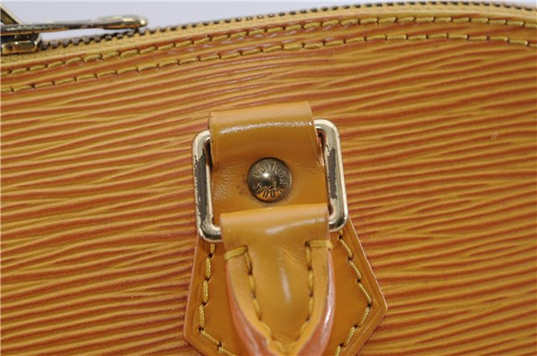 Authentic Louis Vuitton Epi Alma PM Hand Bag Yellow M52149 LV 3016F