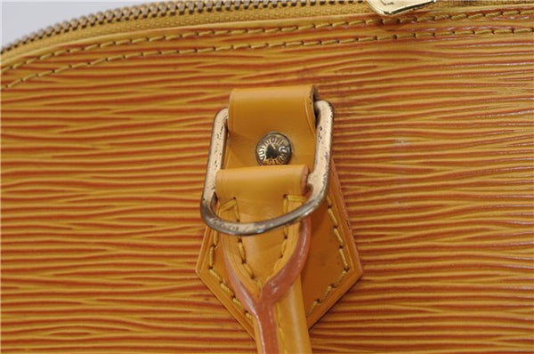 Authentic Louis Vuitton Epi Alma PM Hand Bag Yellow M52149 LV 3016F