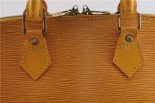 Authentic Louis Vuitton Epi Alma PM Hand Bag Yellow M52149 LV 3016F