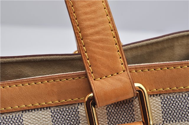 Authentic Louis Vuitton Damier Azur Hampstead PM N51207 Shoulder Tote Bag 3017F