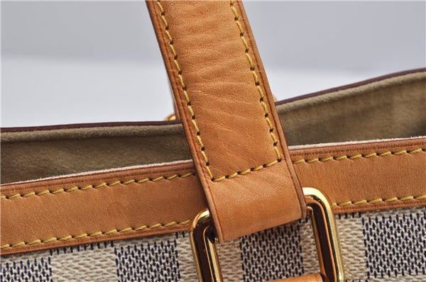 Authentic Louis Vuitton Damier Azur Hampstead PM N51207 Shoulder Tote Bag 3017F