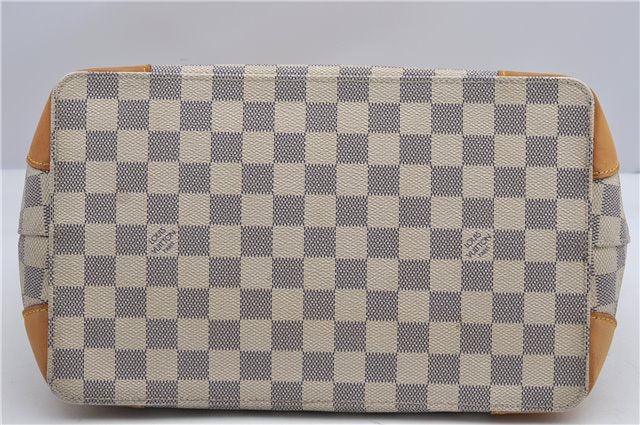 Authentic Louis Vuitton Damier Azur Hampstead PM N51207 Shoulder Tote Bag 3017F