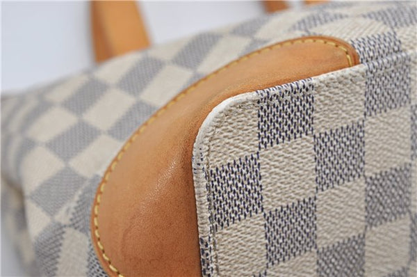 Authentic Louis Vuitton Damier Azur Hampstead PM N51207 Shoulder Tote Bag 3017F