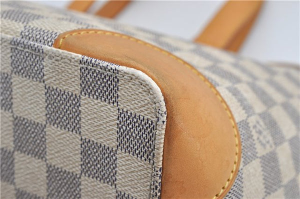 Authentic Louis Vuitton Damier Azur Hampstead PM N51207 Shoulder Tote Bag 3017F