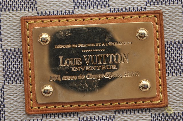 Authentic Louis Vuitton Damier Azur Hampstead PM N51207 Shoulder Tote Bag 3017F