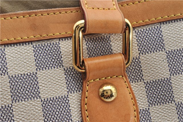 Authentic Louis Vuitton Damier Azur Hampstead PM N51207 Shoulder Tote Bag 3017F