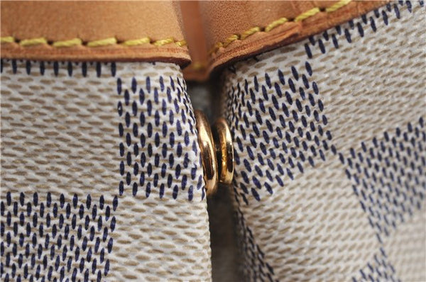 Authentic Louis Vuitton Damier Azur Hampstead PM N51207 Shoulder Tote Bag 3017F