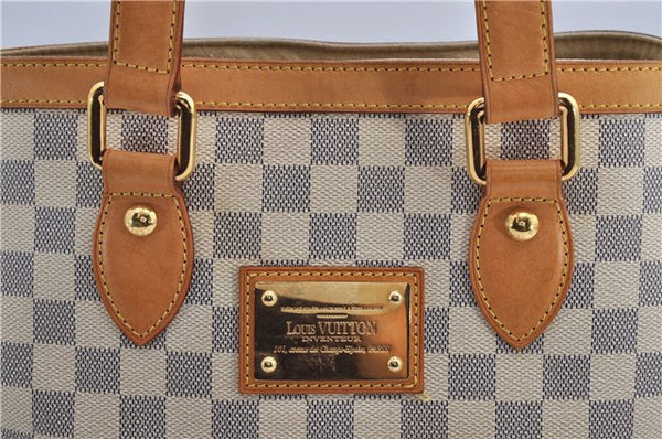 Authentic Louis Vuitton Damier Azur Hampstead PM N51207 Shoulder Tote Bag 3017F