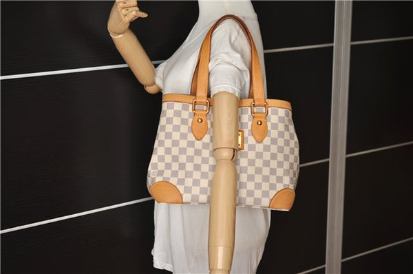 Authentic Louis Vuitton Damier Azur Hampstead PM N51207 Shoulder Tote Bag 3017F