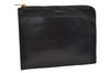 Authentic SAINT LAURENT Vintage Clutch Hand Bag Purse Leather Black YSL 3018E