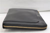 Authentic SAINT LAURENT Vintage Clutch Hand Bag Purse Leather Black YSL 3018E