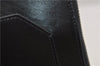 Authentic SAINT LAURENT Vintage Clutch Hand Bag Purse Leather Black YSL 3018E