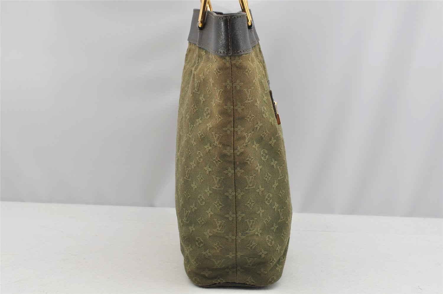 Authentic Louis Vuitton Monogram Mini Lucille GM Tote Bag M92681 Green LV 3018I