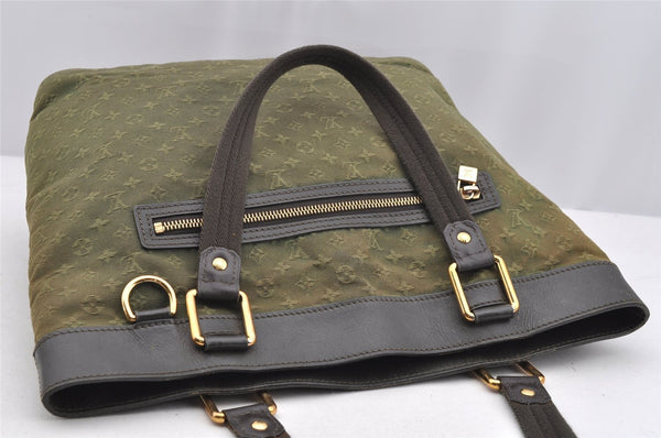 Authentic Louis Vuitton Monogram Mini Lucille GM Tote Bag M92681 Green LV 3018I