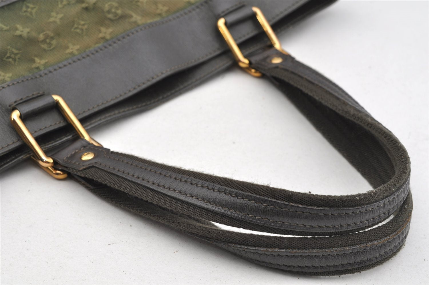 Authentic Louis Vuitton Monogram Mini Lucille GM Tote Bag M92681 Green LV 3018I