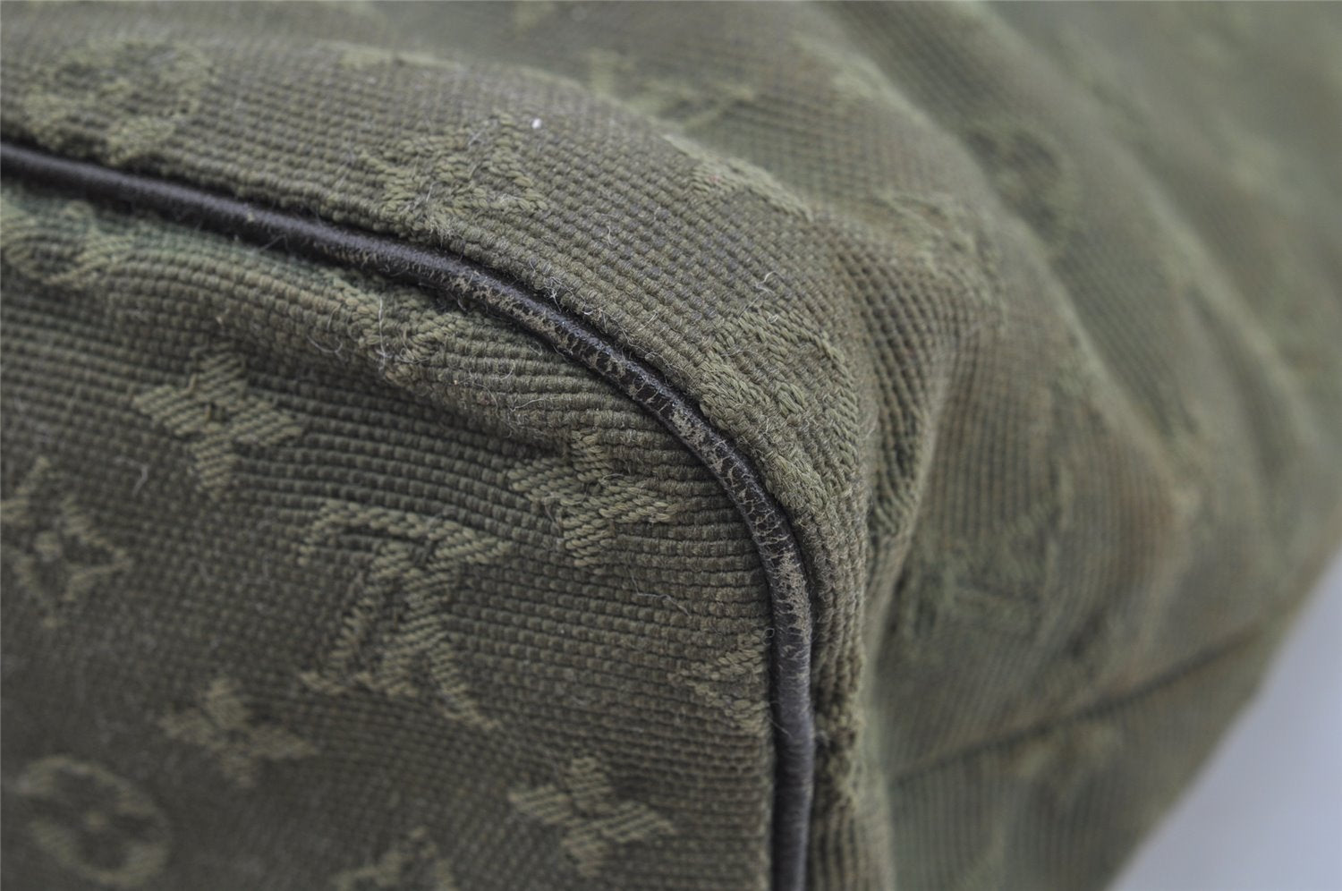 Authentic Louis Vuitton Monogram Mini Lucille GM Tote Bag M92681 Green LV 3018I