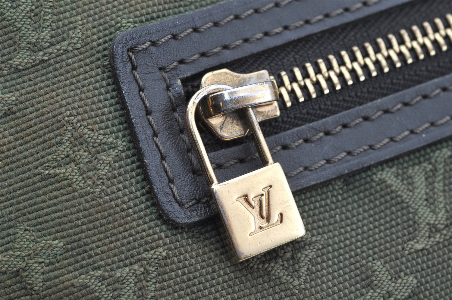 Authentic Louis Vuitton Monogram Mini Lucille GM Tote Bag M92681 Green LV 3018I