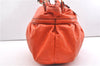 Authentic FENDI Vintage Chef Bag Leather Shoulder Tote Bag Orange 3019F