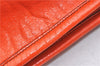 Authentic FENDI Vintage Chef Bag Leather Shoulder Tote Bag Orange 3019F