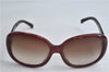 Authentic CHANEL Sunglasses Check Design CoCo Mark Plastic 5176-A Red 3020D