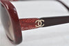 Authentic CHANEL Sunglasses Check Design CoCo Mark Plastic 5176-A Red 3020D