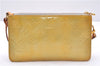 Authentic Louis Vuitton Vernis Lexington Hand Bag Pouch Yellow M91056 LV 3020E