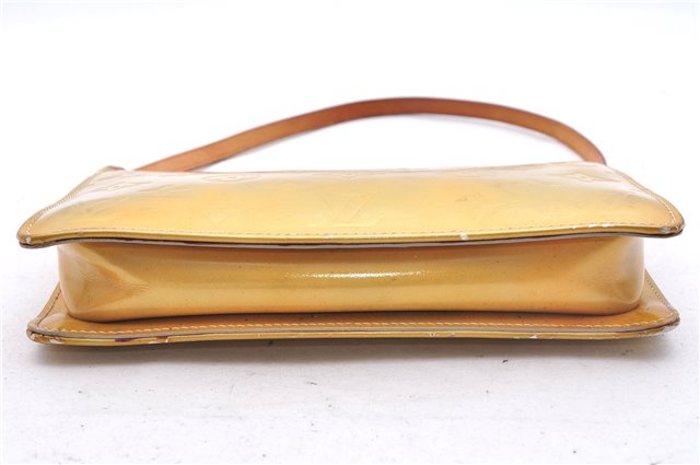 Authentic Louis Vuitton Vernis Lexington Hand Bag Pouch Yellow M91056 LV 3020E