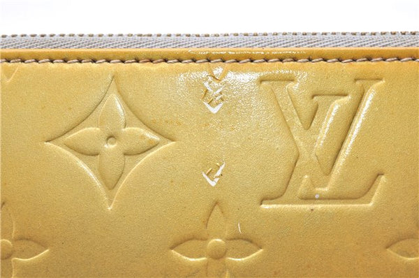 Authentic Louis Vuitton Vernis Lexington Hand Bag Pouch Yellow M91056 LV 3020E