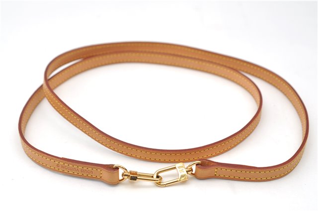Authentic Louis Vuitton Leather Shoulder Strap Beige 46.9