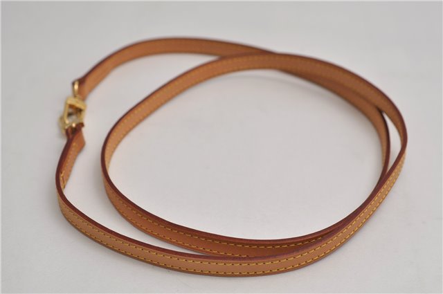 Authentic Louis Vuitton Leather Shoulder Strap Beige 46.9