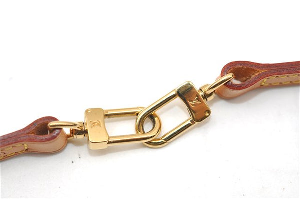 Authentic Louis Vuitton Leather Shoulder Strap Beige 46.9" LV 3021E