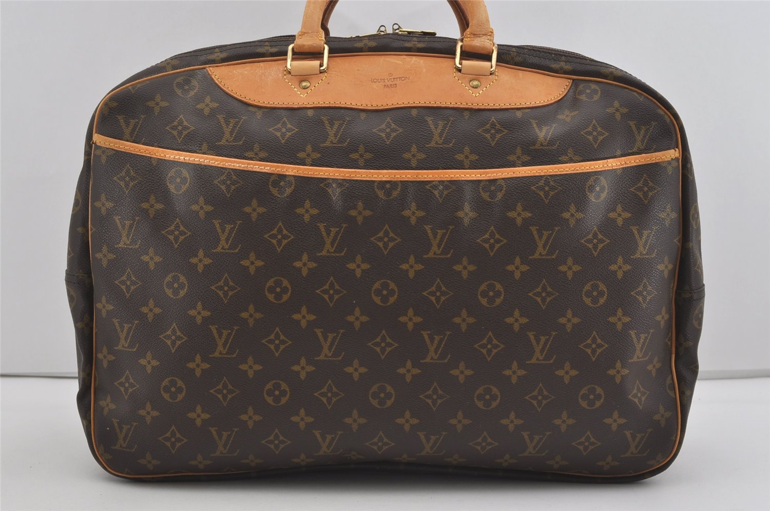 Authentic Louis Vuitton Monogram Alize 24 Heures Boston Hand Bag M41399 LV 3021I
