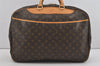 Authentic Louis Vuitton Monogram Alize 24 Heures Boston Hand Bag M41399 LV 3021I