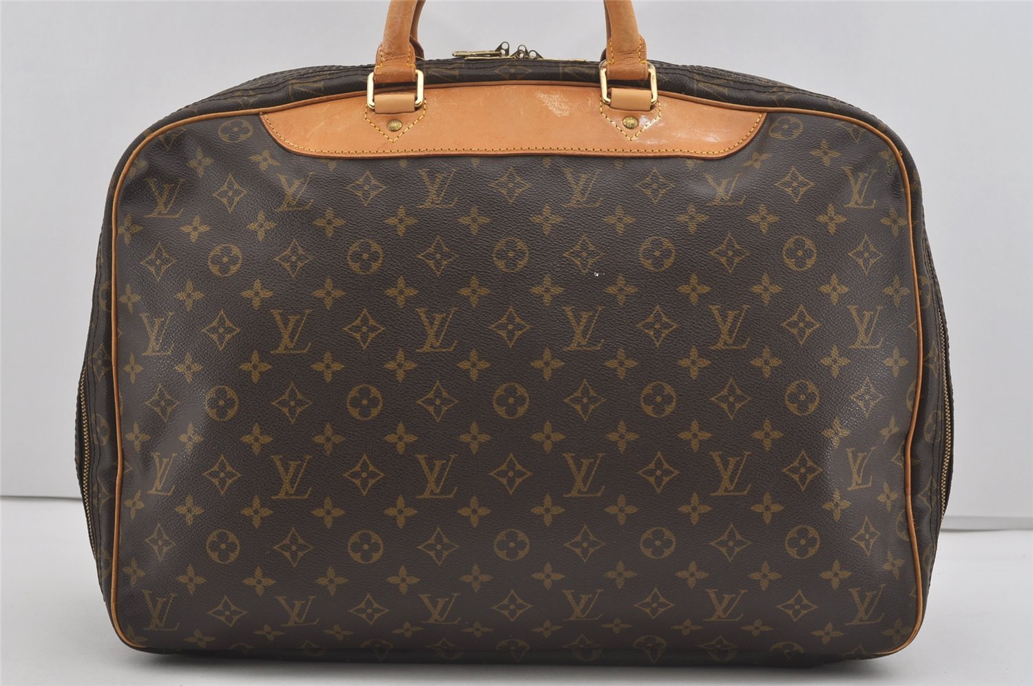 Authentic Louis Vuitton Monogram Alize 24 Heures Boston Hand Bag M41399 LV 3021I
