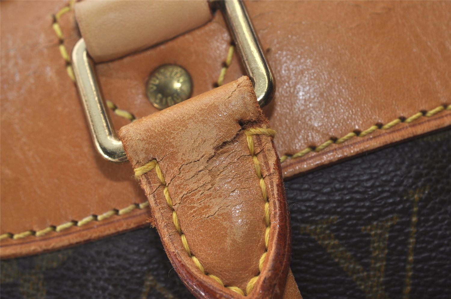 Authentic Louis Vuitton Monogram Alize 24 Heures Boston Hand Bag M41399 LV 3021I