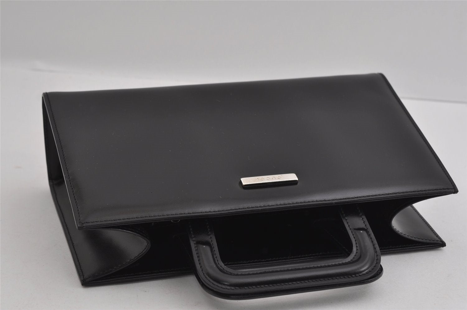 Authentic GUCCI Vintage 2in1 Hand Bag Vinyl Leather Clear 3022I