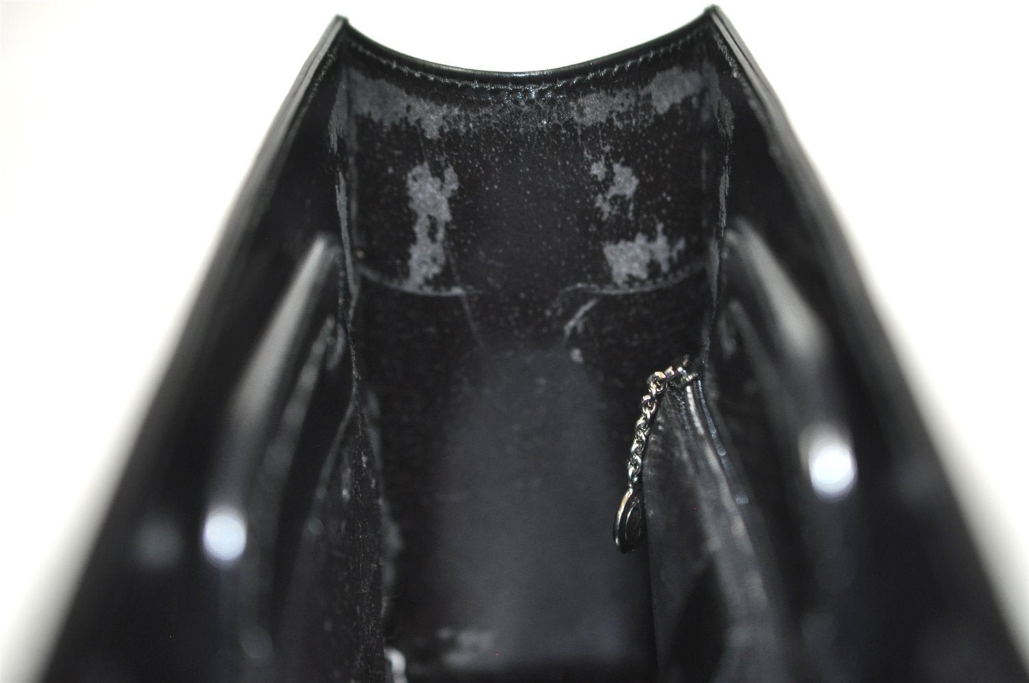 Authentic GUCCI Vintage 2in1 Hand Bag Vinyl Leather Clear 3022I