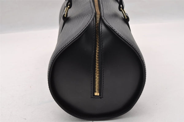 Authentic Louis Vuitton Epi Soufflot Black Hand Bag M52222 LV 3023I