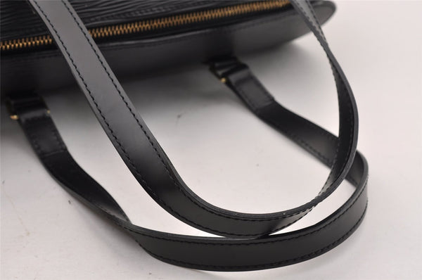 Authentic Louis Vuitton Epi Soufflot Black Hand Bag M52222 LV 3023I