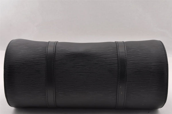 Authentic Louis Vuitton Epi Soufflot Black Hand Bag M52222 LV 3023I