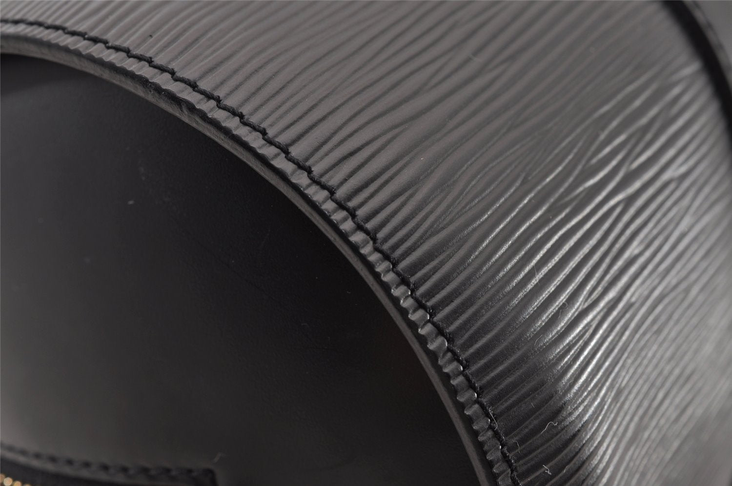 Authentic Louis Vuitton Epi Soufflot Black Hand Bag M52222 LV 3023I