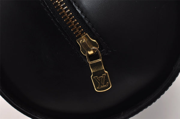 Authentic Louis Vuitton Epi Soufflot Black Hand Bag M52222 LV 3023I