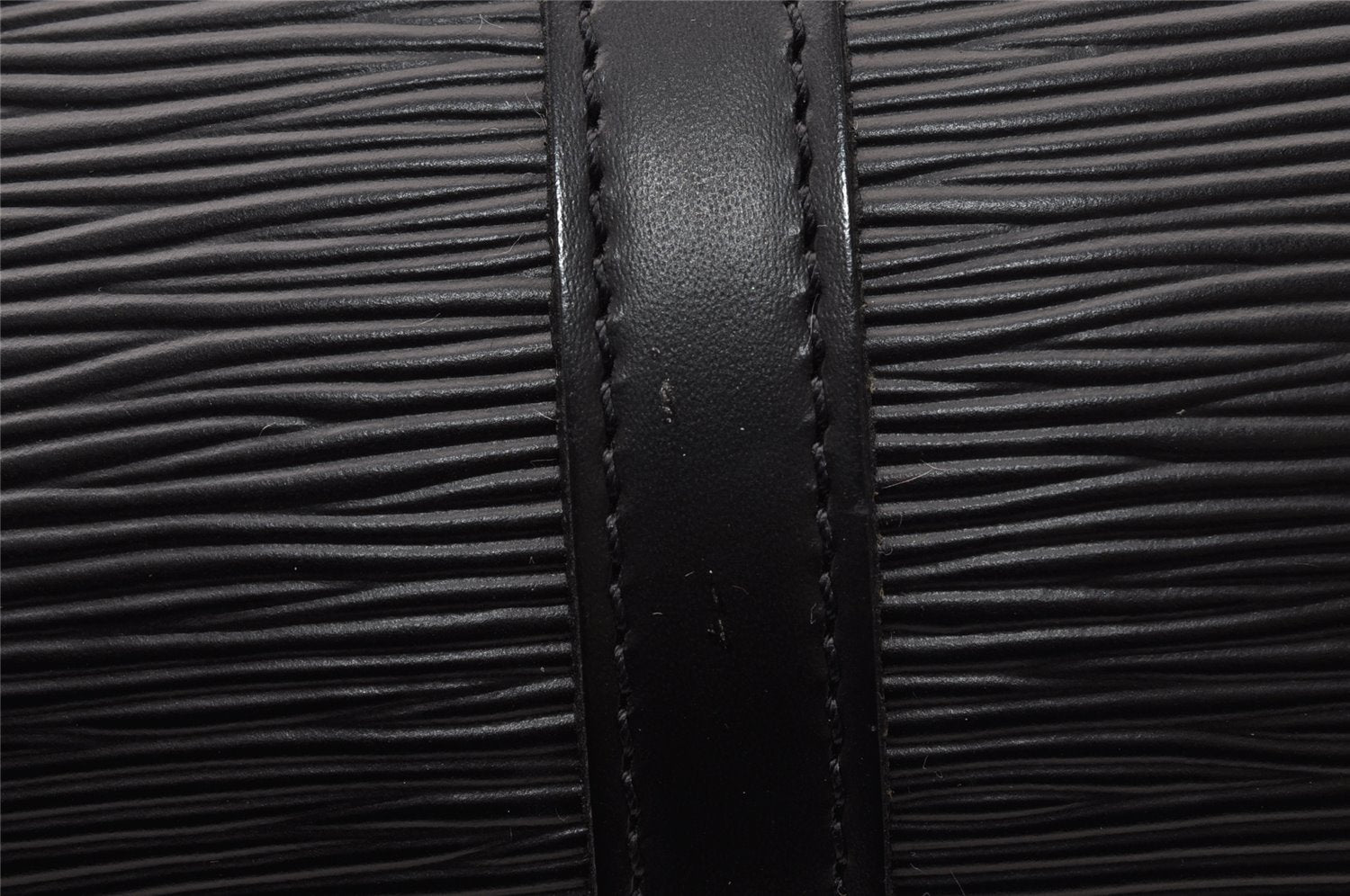 Authentic Louis Vuitton Epi Soufflot Black Hand Bag M52222 LV 3023I