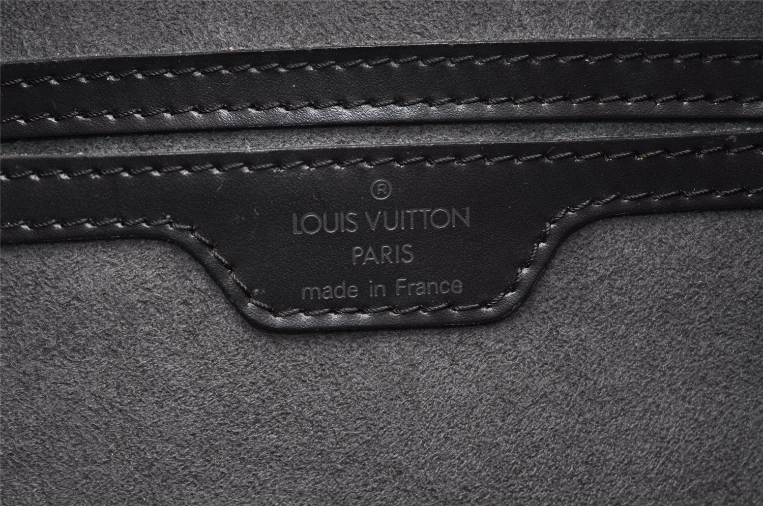 Authentic Louis Vuitton Epi Soufflot Black Hand Bag M52222 LV 3023I