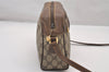 Authentic GUCCI Web Sherry Line Shoulder Cross Bag GG PVC Leather Brown 3026I