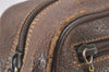 Authentic GUCCI Web Sherry Line Shoulder Cross Bag GG PVC Leather Brown 3026I