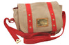 Auth Louis Vuitton Antigua Buzas PM Shoulder Cross Bag Beige Red M40041 LV 3028I